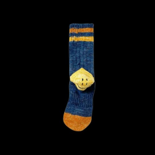 Kapital 60 Yarns Grandrelle Ivy Rainbowy Happy Heel-Hold Socks 'Navy'