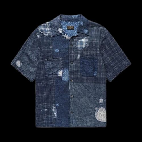 Kapital Patchwork Boro Aloha Shirt 'Indigo'