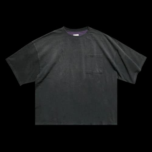 Kapital Jersey 2Tones Big Pocket T-Shirt (Bone) 'Black/Purple'
