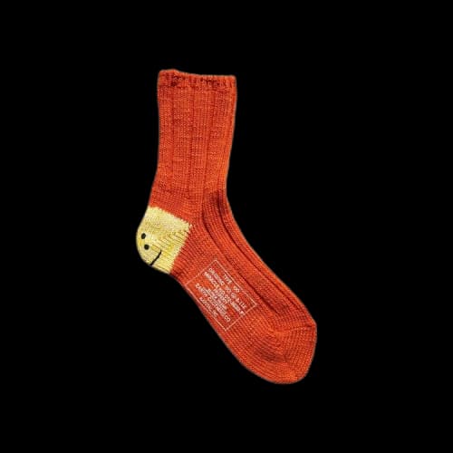 Kapital MA-1 Rainbowy Happy Heel Socks 'Orange'