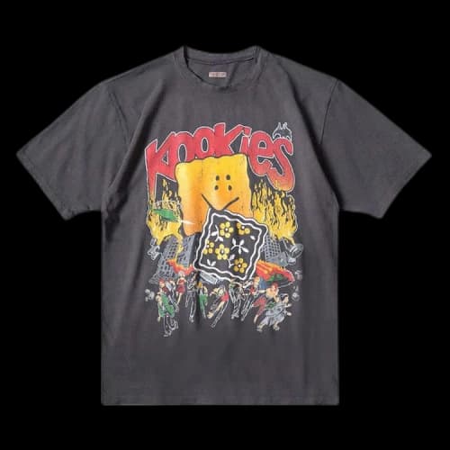 Kapital Jersey Crew T-Shirt (Buster Peckish Bowy) 'Ink Black'