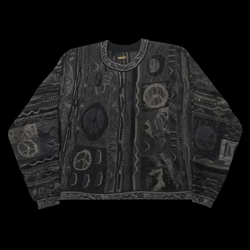 Kapital 7 Gauge Boro Knit Gaudy Sweater 'Black'