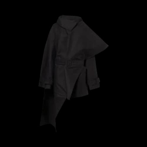 Entire Studios Mini Scarf Coat 'Black'