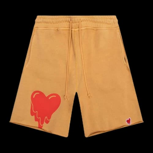 Emotionally Unavailable Heart Logo Sweatshort 'Tan'
