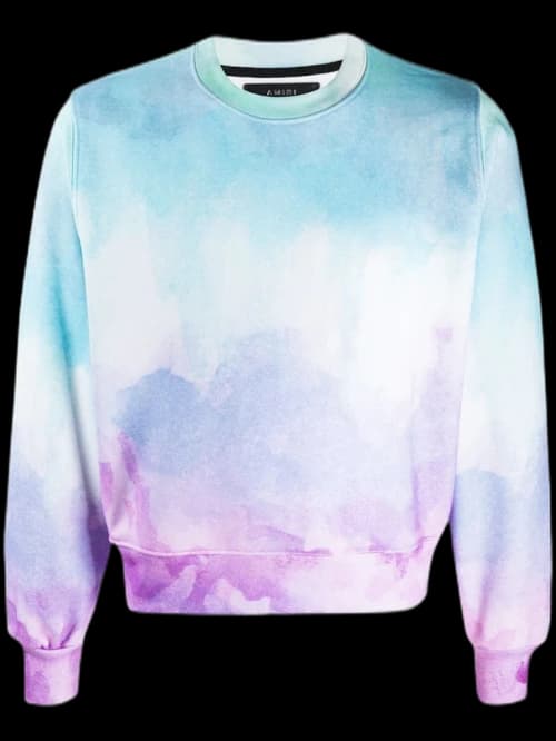 AMIRI Watercolor Crew Blue/Purple