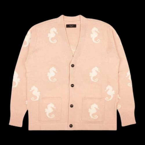 Amiri Seahorse Jacquard Cardigan 'Pink'