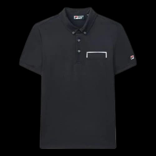 FILA Casual Sports Breathable Short Sleeve Polo Shirt Navy Blue