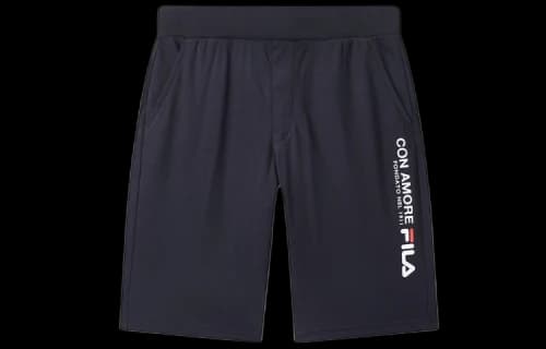 FILA Logo Alphabet Printing Sports Shorts Blue