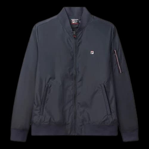 FILA Logo Embroidered Woven Jacket Blue
