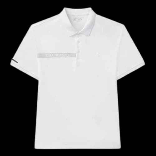 FILA Logo Sports Knit White Polo Shirt
