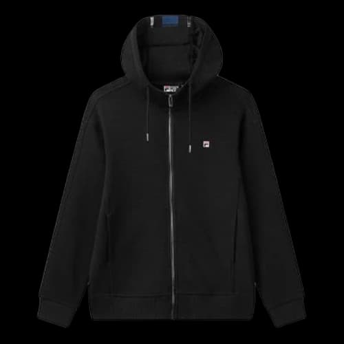 FILA hooded Jacket Knit Sports Tops Black