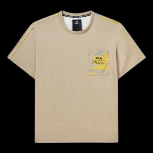 FILA x 3.1 Phillip Lim Logo Print Pocket Crewneck Sport Breathable Short Sleeve For Men Brown
