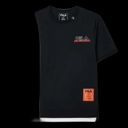 FILA x MIHARA YASUHIRO Men's Print Sports T-Shirt Black Tee