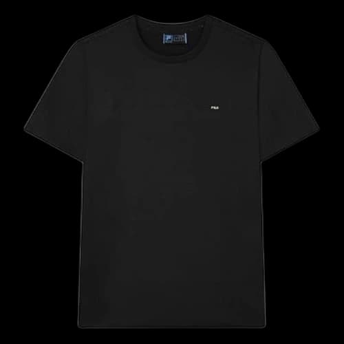 FILA Logo Alphabet Round Neck Short Sleeve Black