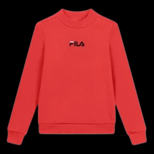 FILA Embroidered LOGO Minimalistic High Collar Red (Women's)