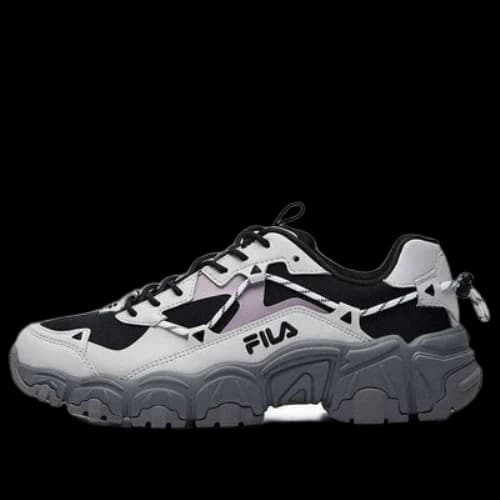 FILA Fluid Low Tops Sports Shoe Black Gray (Women's)