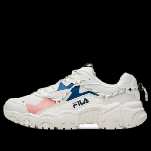 FILA Fluid Low Tops Sports Shoe White Blue (Women's)