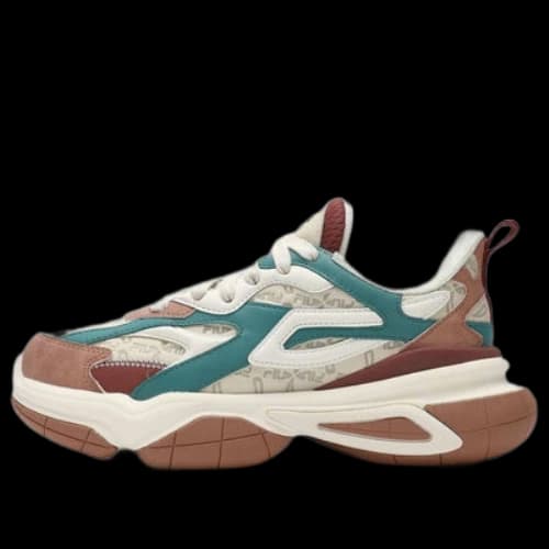 FILA Daddy Shoes 'White Brown Green' (Women's)