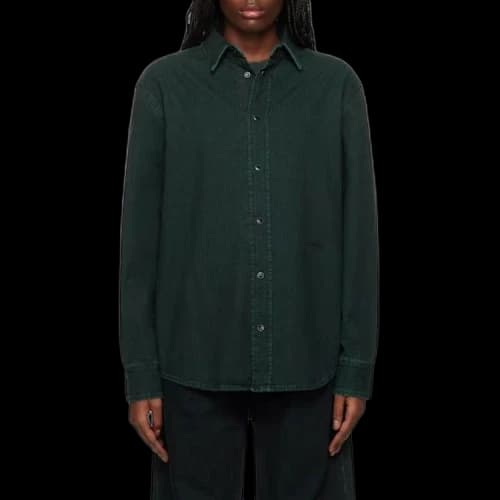 032c button-fastening denim shirt