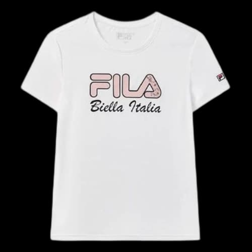 FILA Alphabet Printing Logo Short Sleeve White (Women's)