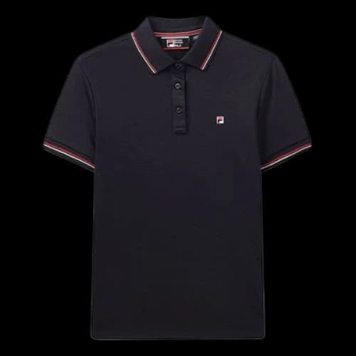 FILA Geometry Pattern Short Sleeve Polo Shirt Blue (Women's)