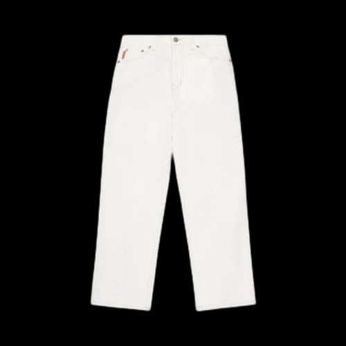 GANNI Relaxed High-Rise Straight Jeans 'White'