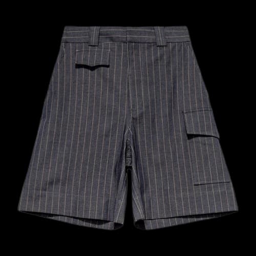 GANNI Stretch Stripe Shorts 'Dress Blues'