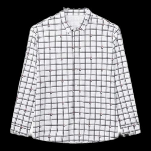 FILA x MIHARA Crossover Plaid Shirt White Plaid
