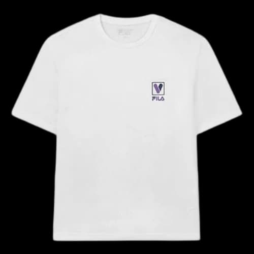 FILA Born To Shine Subject Slogan Printing Short Sleeve Unisex White