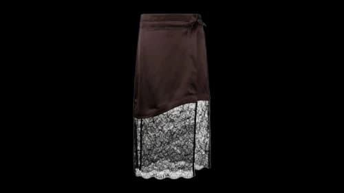Ganni Lace Midi Dresses Brown