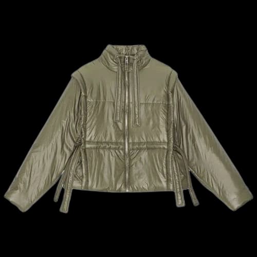 GANNI Shiny Quilt Vest Jacket 'Kalamata'
