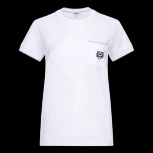 KENZO Embroidery Round-neck Tee White
