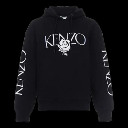 KENZO Rose Alphabet Logo Hoodie Black (Women's)