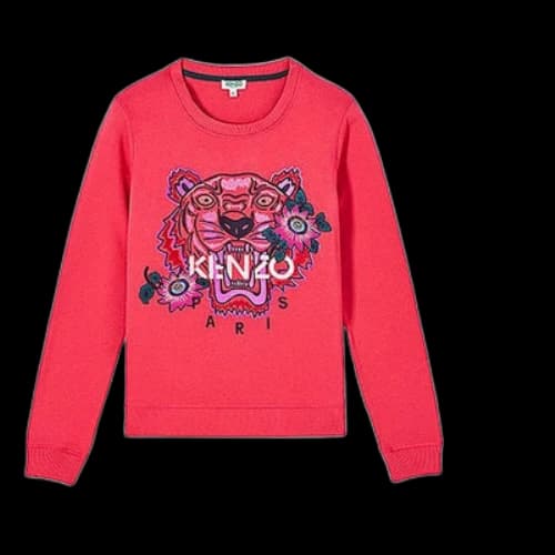 KENZO Tiger Head Casual Long Sleeves Hoodie Pink (Women's)