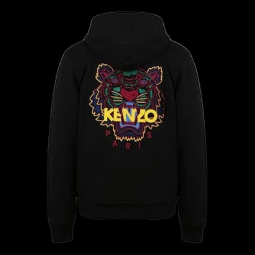 KENZO Back Embroidered Zipper Black