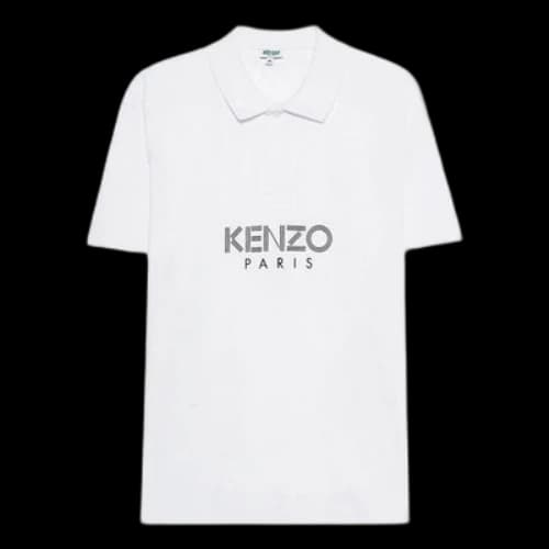 KENZO Alphabet Printing Casual Short Sleeve Polo Shirt White