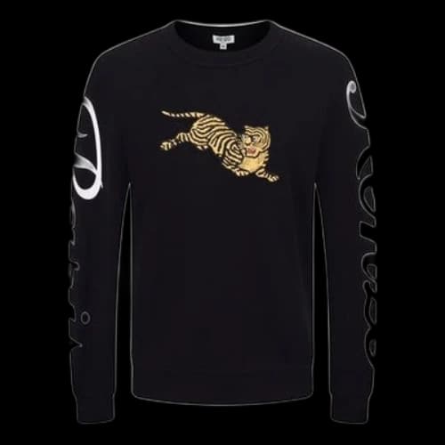 KENZO Embroidered Pattern Long Sleeves Black