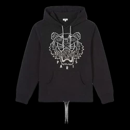 KENZODark Tiger Head Embroidery Logo Black