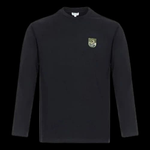 KENZO Cotton Round Neck Long Sleeves Black