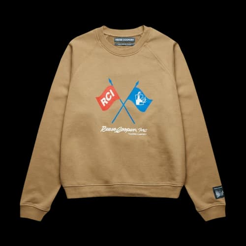 Reese Cooper Flags Crewneck Sweatshirt 'Khaki'