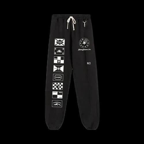 Reese Cooper Flags Sweatpant 'Black'