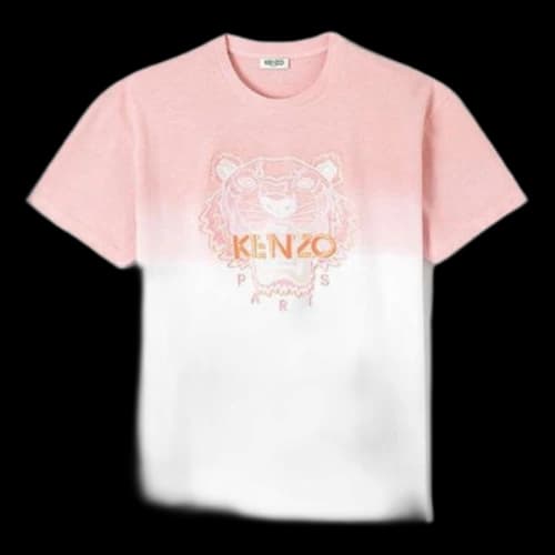 KENZO Classic Tiger Head Pure Cotton Short Sleeve Pink