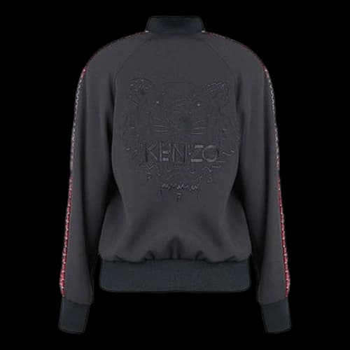KENZO Back Tiger Head Embroidered Colorblock Jacket Navy Blue