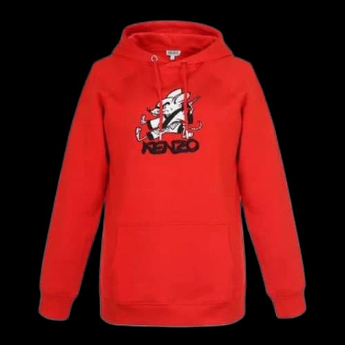 KENZO Pattern Hoodie Red (Women's)