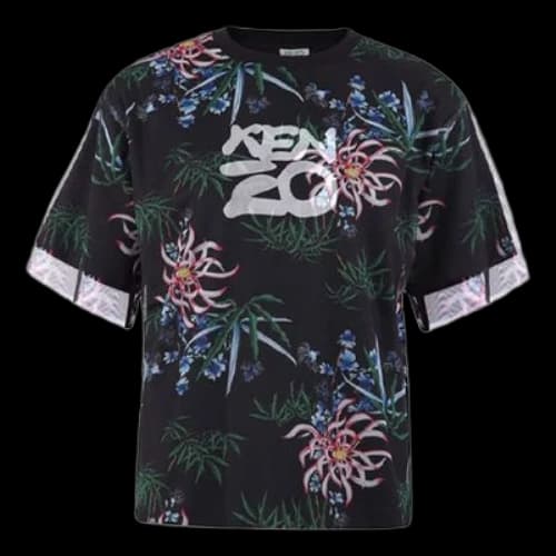 KENZO Micro Mark Logo Printing Casual Short Sleeve Black