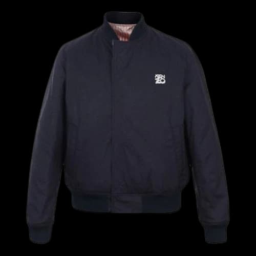 KENZO Fishing Net Pattern Reversible Cotton Jacket Coat Male Blue
