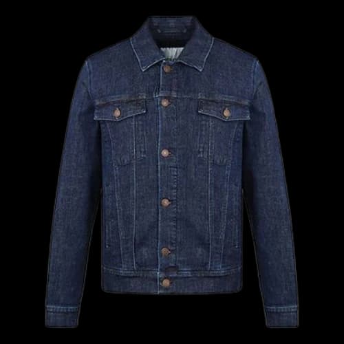 KENZO Solid Color lapel Denim Jacket Blue