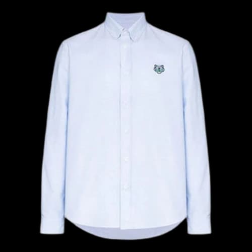 KENZO Pattern Logo Long Sleeves Shirt Sky Blue