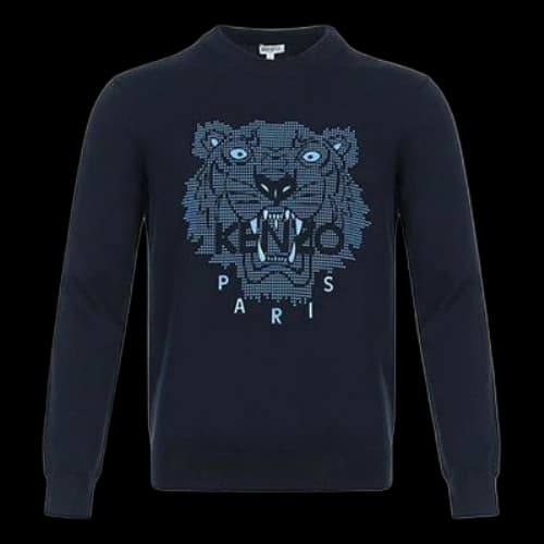 KENZO Classic Tiger Head Round Neck Black