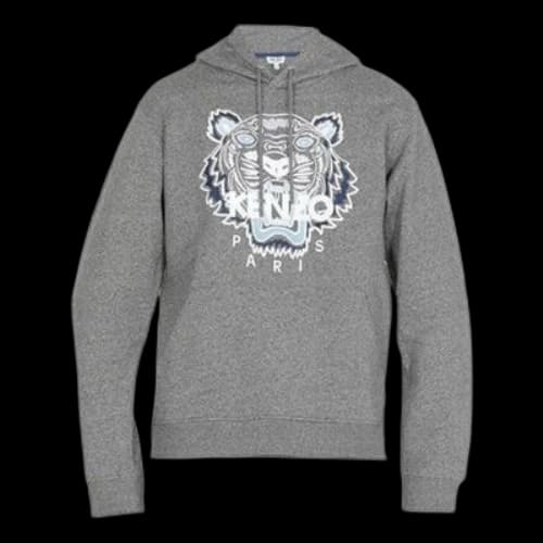 KENZO Embroidered Pattern Cotton Gray